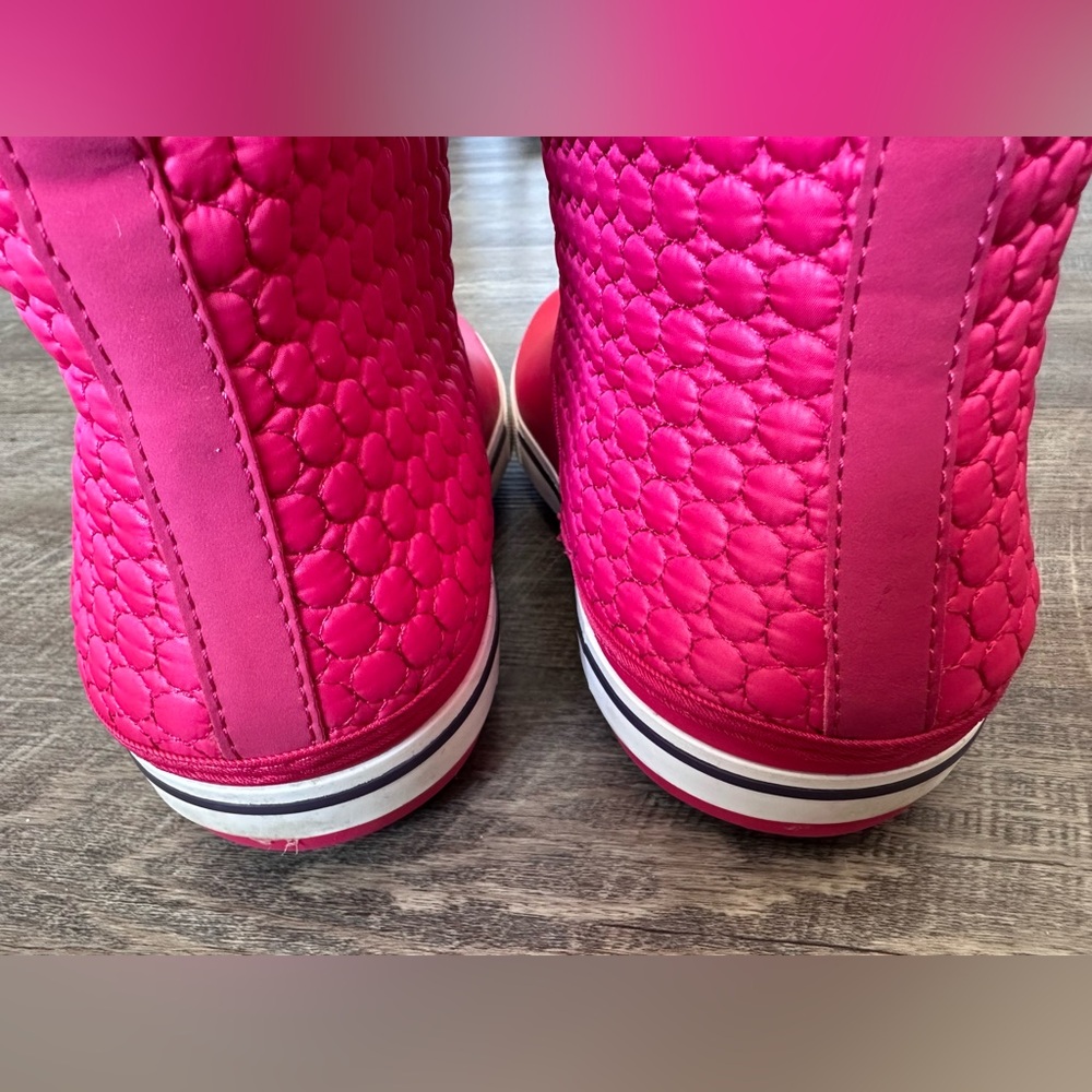 CROCS Crocband Winter High Boot w/ Zipper - Raspberry Mulberry Pink Size 8 - Picture 11 of 17